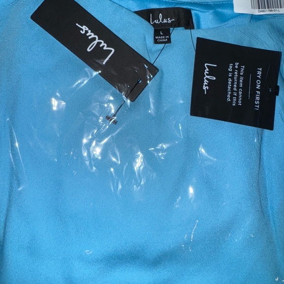 Lulus Summer Daze One-Shoulder Kaftan Sleeve Mini Dress Various Sizes NWT - Picture 5 of 8